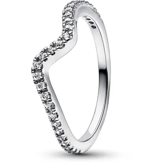 PANDORA Damenring Funkelnde Welle Silber 192539C01-60 Ringgröße 60/19,1