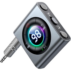 Joyroom Bluetooth AUX transmitter (transmitter / receiver) for car, TV gray (JR-CB2) (Sender & Empfänger), Bluetooth Audio Adapter, Grau