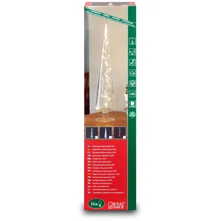 Konstsmide LED Lichtkegel, gefrostetes Glas, 16 kalt weiße Dioden, 24V Innentrafo, transparentes Kabel - 1201-133
