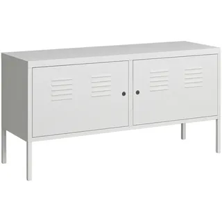 [en.casa] Sideboard Pyhtää 118x40x60cm Stahl Weiß