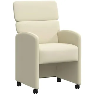 vidaXL Esszimmerstuhl Kunstleder Creme 2 Stk