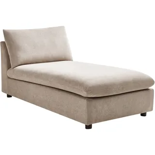 Beliani Recamiere Polyester 2-Sitzer Beige
