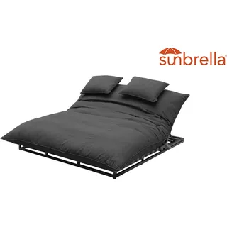 CLEMENTO Bona Doppel Loungeliege Aluminium Sunbrella