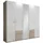 Drehtürenschrank Freiburg 225 x 210 x 58 cm Weiß