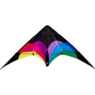 Wolkenstürmer Wolkenstürmer® Flip (Regenbogen) Lenkdrachen - 2-Leiner Sportlenkdrachen inkl. Polyesterleinen und Flugschlaufen - Stablenkdrachen für Anfänger & Fortgeschrittene -140cm