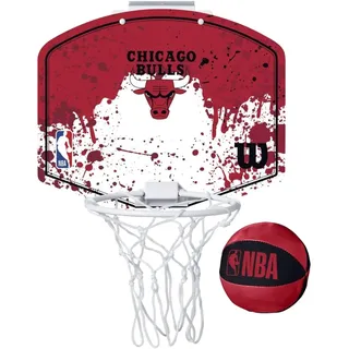 Wilson Mini-Basketballkorb NBA Team Mini Hoop, Chicago Bulls, Kunststoff