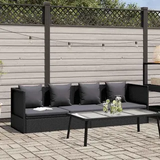vidaXL Garten-Sofabett 200 x 60 x 58 cm Schwarz
