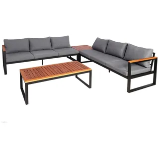 Mendler Gartenlounge Set 7-tlg. Grau/Silber