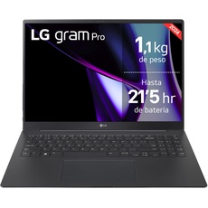 LG Gram Pro 16Z90SP-K Notebook, Intel Cora Ultra 7, Windows 11 Home, 32 GB RAM, 512 GB SSD, 1,1 kg, 21,5 h Akkulaufzeit, Schwarz