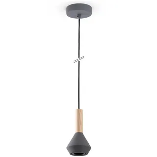 Paco Home MORA 1-flg. Ø 10 cm grau Holz Metall