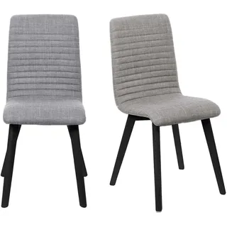 Home Affaire Arosa Esszimmerstuhl Polyester grau 2er Set