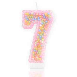 BinPhorm Bunte Kerzen für Torte, Bunte Zahlen Kerze Geburtstag Regenbogen-Geburtstagskerzen mit Bunten Kugeln für Geburtstag Party Weihnachten Hochzeiten(0-9)