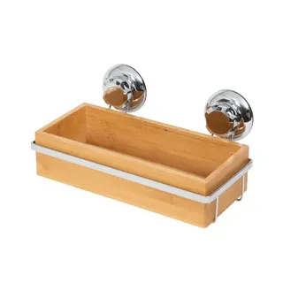 dusch- und Badewannenablage 27,6 cm Bambus weiß