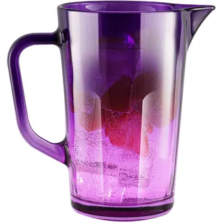Trend For Home Wasserkaraffe Glas 1 Liter mit Handlichem Griff Bunt Wasserkrug 19 cm Glaskanne Lila Glaskrug Wasserkanne Glaskaraffe Glas Carafe Pitcher Glaskanne 1l Bunte, Gigi Mysterious Twilight