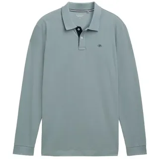 Tom Tailor Herren 1043278 Longsleeve Basic Piqué Poloshirt, 27475-grey Mint, XXL