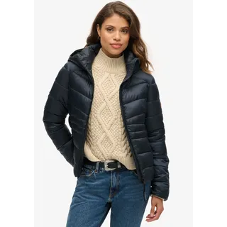 Superdry Steppjacke »HOODED FUJI QUILT PADDED JKT«, mit Kapuze, blau