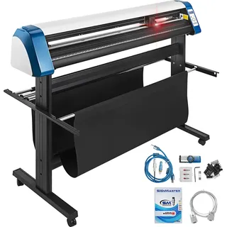 VEVOR Schneidegerät 135 cml Vinyl Cutter Halbautomatische DIY Vinyl Drucker Schneidemaschine Manuelle Positionierung Zeichen schneiden mit Bodenständer Signmaster Software