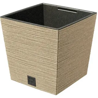 Pflanztopf Furu Kunststoff 29,5x29,5 cm H 29 cm beige