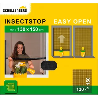 Schellenberg Fliegengitter Fenster Easy Open 130 x 150 cm Anthrazit