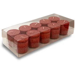 ONE GOODLIFE | Duftkerzen Geschenkset - Kerzen Set als Geschenk | 10 Stück Wachskerzen aus Stearin - Farbe hell Braun | Aroma-Kerzen zu Weihnachten oder für die Aromatherapie | (Vanille Cookie)