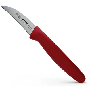 Giesser seit 1776 - Made in Germany - Tourniermesser rot, Klinge 6 cm, rutschfest, scharfes Schälmesser spülmaschinenfest, rostfrei