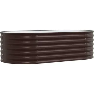 vidaXL Hochbeet Braun 160 x 80 x 44 cm Stahl - Braun