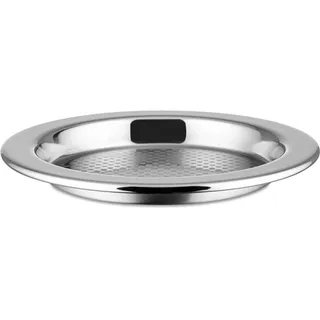 Alessi 5009/15 - sottobottiglia in Acciaio satinato Con Bordo lucido - Set 2 pezzi, Silber