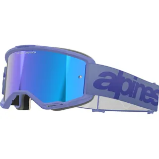 Alpinestars Vision 5 Wordmark Crossbrille verspiegelt - Grau/Lila Blau-Verspiegelt