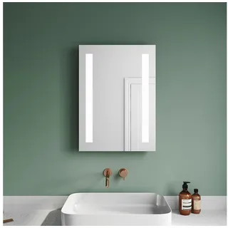 Sonni Badspiegel mit Beleuchtung 80x60 cm Wandspiegel Spiegel mit Beleuchtung Badezimmerspiegel kaltweiß IP44 Badezimmer Bad Spiegel