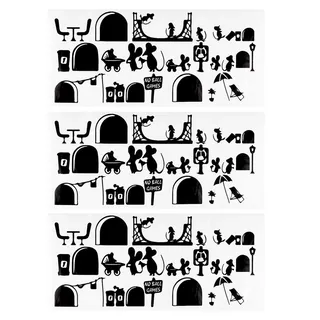 Maus Loch Muster Wandaufkleber DIY Treppen Aufkleber Wandtattoo Wandtattoo Wallpaper für Home Living Room Decor