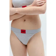 HUGO Underwear String »RED LABEL«, Logo auf dem elastischen Bund, grau