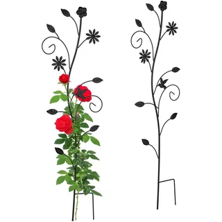 Relaxdays Rankhilfe 110 x 34 cm Schwarz