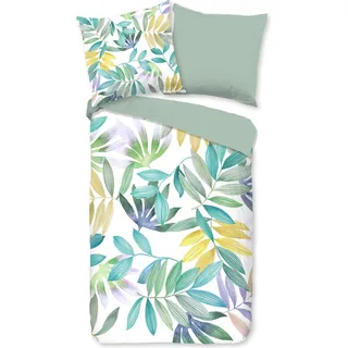 Duvet cover Good Morning 200x200 + 2* 80x80 cm - palm leaves - Bunt