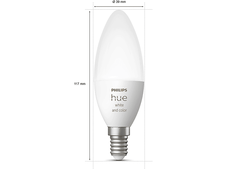 Bild von Hue White and Color Ambiance 470 LED-Bulb E14 4W (929002294204)
