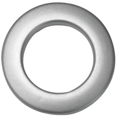 Bild von Stoffösen, Kunststoff, Silber-matt, 4,6/2,8 cm
