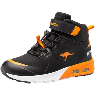 KangaROOS Jungen Kx-hydro Sneaker, Jet Black Neon Orange, 40 EU