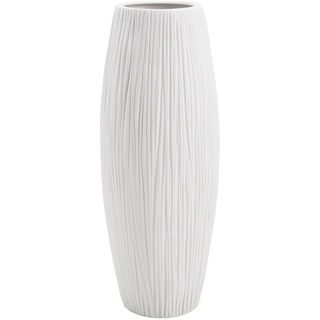 D'vine Dev VS-WF-11 Zoll weiße Keramik-Blumenvase, Wasserfall-strukturierte Vase für Heimdekoration, 27,9 cm