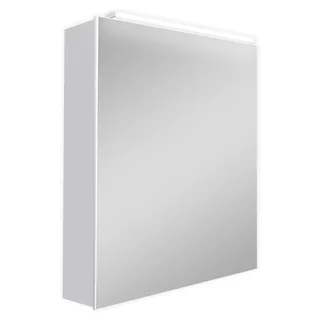 Spiegelschrank Bad mit Beleuchtung TALOS Mirage 50 x 60 cm - feuchtraumgeeignet durch hochwertigem Aluminium-Korpus - Badezimmer Spiegelschrank - Silber
