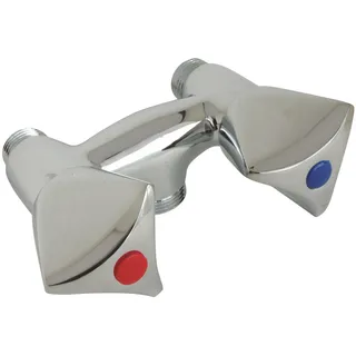 SOMATHERM FOR YOU - Mischbatterie verchromt - Achsabstand 80mm - M15/21 M20/27 - Oberteil mit Klappe 18/150