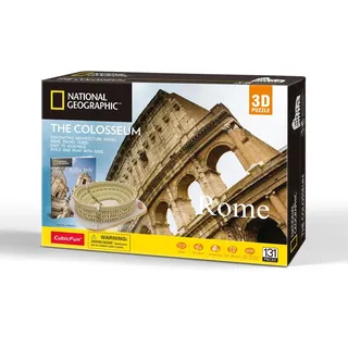 Cubic Fun CubicFun 660976 National Geographic 3D Puzzle, Kolosseum, 3D Modell Bastelset mit 131 Teilen, Modellbausatz für Kinder ab 8 Jahren