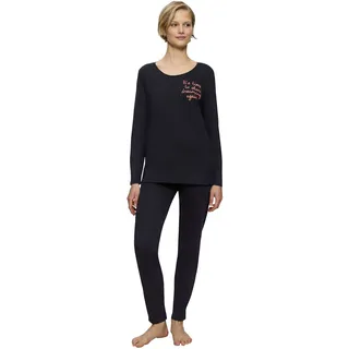 Triumph Pyjama »Sets PK 03 LSL X« 2 tlg. weich, langärmelig, Rundhalsausschnitt, schwarz