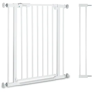 hauck Clear Step Autoclose 2 Set 9 cm, White« auch als Treppenschutzgitter verwendbar; 84-89 cm; flacher Einstieg, Einhand Öffnung, ohne Bohren