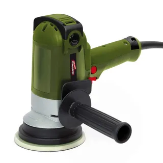 Dino KRAFTPAKET 640340 Heavy Duty 8mm-900W Vertikal Exzenter Poliermaschine mit Zwangsrotation und 2 X Stützteller 125mm, 6m weichem Kabel für Auto KFZ Boot