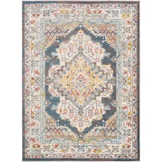 livabliss »CASABLANCA« rechteckig 12 mm Höhe Vintage Orientteppich, Kurzflor Boho Wohnzimmerteppich, Läufer, braun,