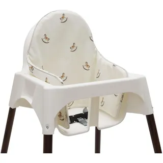 Jollein Hochstuhl- Sitzkissen - Nostalgic Ride - Kissen für IKEA Hochstuhl - Wasserabweisend - 27x45x2cm