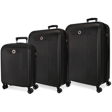 MOVOM Riga Koffer-Set, Einheitsgröße, schwarz/weiß, Einheitsgröße, Kofferset