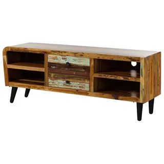 MASSIVMOEBEL24.DE TV-Board Altholz 170x45x65 mehrfarbig lackiert SIXTIES #117