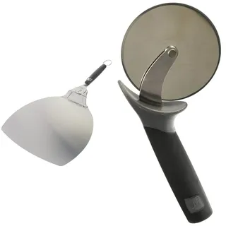 Weber® Pizzaheber, Pizzaschaufel, Pizzaschieber & 6690 Original Pizzaschneider, Pizzaroller, Pizzamesser, ergonomischer Griff