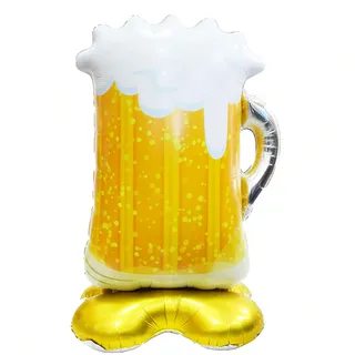 ALEGRE XXL 4D Biergläser Folienballon Stehend, Oktoberfest Deko Helium Ballon, Bayrische Deko, Biere Luftballon für Geburtstag, Hochzeit, Oktoberfest Party Dekoration