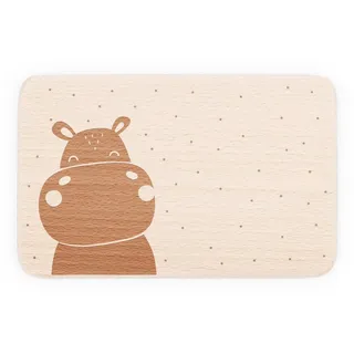 KIDSMOOD – Personalisiertes Frühstücksbrettchen – Schneidebrett Holz mit Gravur – Hier Krümelt Brettchen als Taufgeschenke für mädchen und Jungen– Personalisierte Geschenke Baby & Kinder
